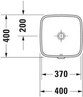 Duravit Einbauwaschtisch DuraStyle 370 mm EB v.unten, m.ÜL, o.HLB, weiß WG – Bild 2