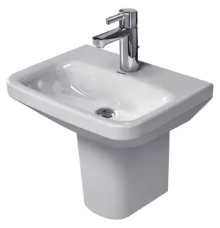 Duravit Handwaschbecken DuraStyle 450 mm ohne ÜL, mit HLB, 1 HL, weiß – Bild 2
