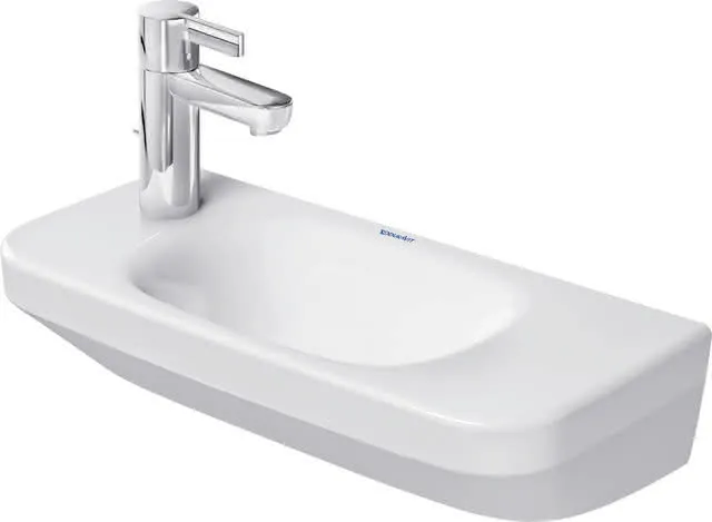 Duravit Handwaschbecken DuraStyle 500 mm ohne ÜL, mit HLB, HL rechts, weiß