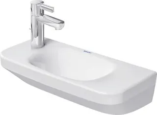 DU Handwaschbecken DuraStyle 500 mm ohne ÜL, mit HLB, HL rechts, weiß