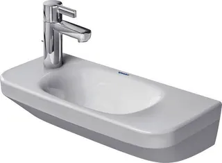 DU Handwaschbecken DuraStyle 500 mm ohne ÜL, mit HLB, HL rechts, weiß WG