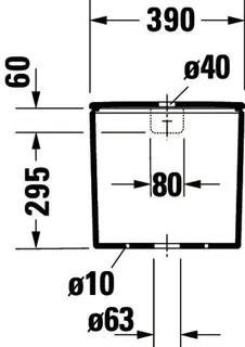 Duravit Spülkasten DuraStyle, mit DF-IG chrom Anschluss unten links, weiß – Bild 2