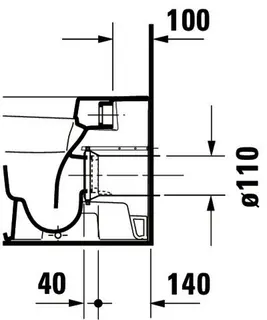 Duravit Stand-WC DuraStyle 570 mm Tiefspüler, Abg.waagr., BTW, weiß – Bild 4