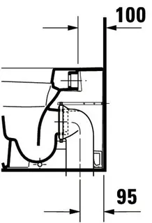 Duravit Stand-WC DuraStyle 570 mm Tiefspüler, Abg.waagr., BTW, weiß WG – Bild 4