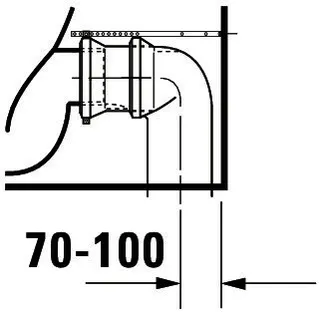 Duravit Stand-WC Kombi DuraStyle 630 mm Tiefspüler, f.SPK, Abg.Vario, weiß – Bild 4