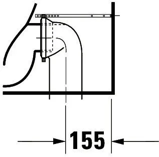 Duravit Stand-WC Kombi DuraStyle 630 mm Tiefspüler, f.SPK, Abg.Vario, weiß – Bild 5
