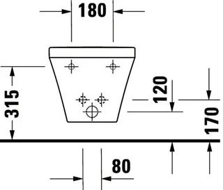 Duravit Wand-Bidet DuraStyle 540 mm mit ÜL, mit HLB, 1 HL, weiß – Bild 4