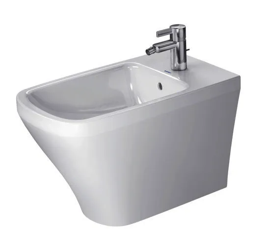 Duravit Stand-Bidet DuraStyle 630 mm mit ÜL, mit HLB, 1 HL, weiß
