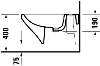 Duravit Wand-Bidet DuraStyle 620 mm m.ÜL, m.HLB, 1 HL, Durafix, weiß – Bild 3