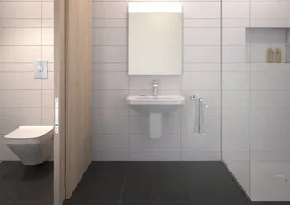 DU Waschtisch DuraStyle 600 mm mit ÜL, mit HLB, 1 HL, weiß WonderGliss