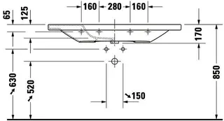 Duravit Möbelwaschtisch DuraStyle 1200 mm mit ÜL, mit HLB, 1 HL, weiß – Bild 4