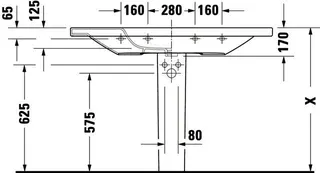 Duravit Möbelwaschtisch DuraStyle 1200 mm mit ÜL, mit HLB, 1 HL, weiß WonderGliss – Bild 5