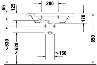 Duravit Möbelwaschtisch DuraStyle 800 mm mit ÜL, mit HLB, 1 HL, weiß – Bild 4