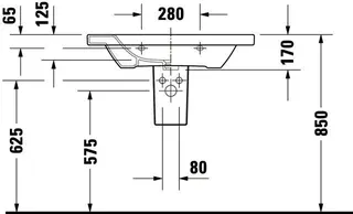 Duravit Möbelwaschtisch DuraStyle 800 mm mit ÜL, mit HLB, 1 HL, weiß WonderGliss – Bild 5