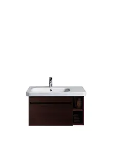 DU Möbelwaschtisch DuraStyle 800 mm m.ÜL, m.HLB, 1 HL, Becken li., weiß WG
