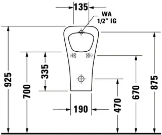Duravit Urinal DuraStyle, Zulauf von hinten absaugend, ohne Fliege, weiß – Bild 4