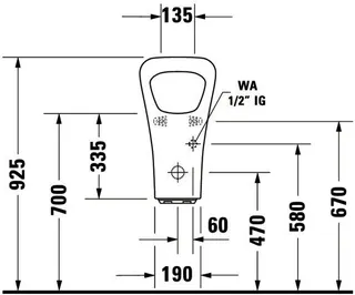 Duravit Urinal Durastyle, Zulauf von hinten f.Batterieanschluss, o.Fliege, weiß – Bild 5