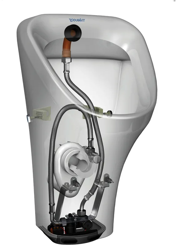 Duravit Urinal Durastyle, Zulauf von hinten f.Batterieanschluss, o.Fliege, weiß WG