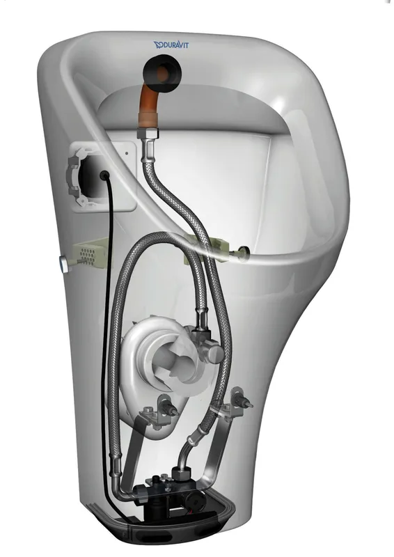 Duravit Urinal Durastyle, Zulauf von hinten f.Netzanschluss, o.Fliege, weiß WG