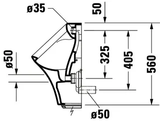 Duravit Urinal Durastyle, Zulauf von hinten f.Netzanschluss, o.Fliege, weiß WG – Bild 4