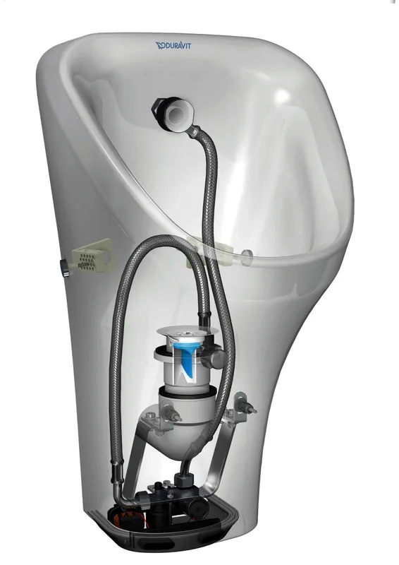 Duravit Urinal Durastyle, Zulauf von hinten rimless, f.Batt., o.Fliege, weiß