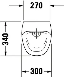 Duravit Urinal Durastyle, Zulauf von hinten rimless, f.Batt., o.Fliege, weiß – Bild 4