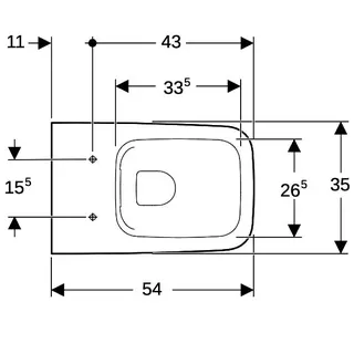 Geberit iCon Square Wand-WC Tiefspüler geschlossene Form, Rimfree, weiß, Tect – Bild 5