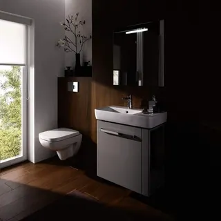 Geberit Renova Compact Square WWC Tiefspüler verkürzte Ausladung 48,5cm, weiß – Bild 5