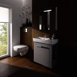 Geberit Renova Compact Square WWC Tiefspüler verkürzte Ausladung 48,5cm, weiß, Tect – Bild 5