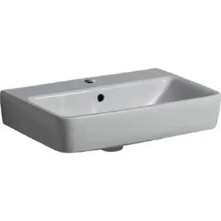 Geberit Renova Compact Waschtisch, 55x37cm mit Hahnloch, mit Überlauf, weiß – Bild 2