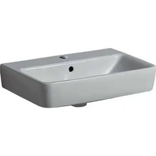 Geberit Renova Compact Waschtisch, 55x37cm mit Hahnloch, mit Überlauf, weiß, KeraTect – Bild 2