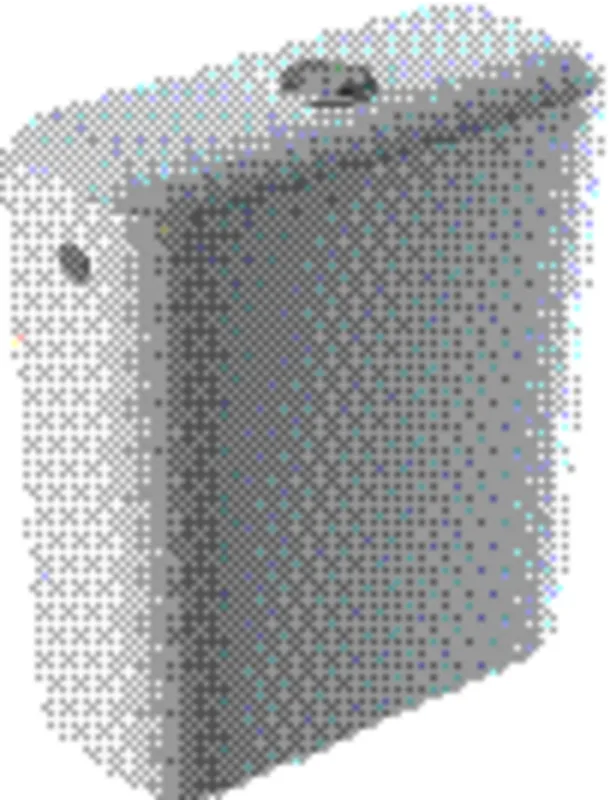 Geberit iCon Sq. AP-SPK aufges., 2-Mengen-Sp. Wasseranschl. seitl., weiß KeraTect