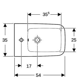 Geberit iCon Square Wandbidet mit Überlauf, weiß – Bild 5