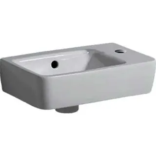 Geberit Renova Compact HWB, verk. Ausladung 40x25cm, Hl. rechts, mit Überlauf, weiß – Bild 2