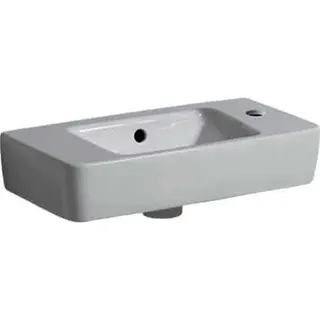 Geberit Renova Compact HWB, verk. Ausladung Ablg., 50x25cm, Hl. rechts, mit Überlauf, weiß – Bild 2