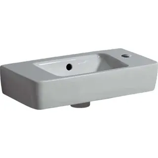 Geberit Renova Compact HWB, verk. Ausladung Ablg., 50x25cm, Hl. rechts, mit Überlauf, weiß Tect – Bild 2
