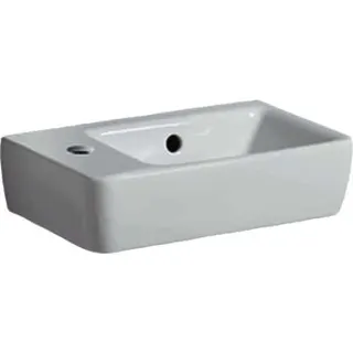 Geberit Renova Compact HWB, verk. Ausladung 40x25cm, Hl. links, mit Überlauf, weiß – Bild 2