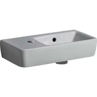 Geberit Renova Compact HWB, verk. Ausladung 50x25cm, Hl. links, mit Überlauf, weiß – Bild 2