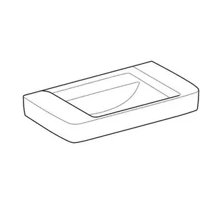 Geberit Renova Plan Waschtisch mit Ablagefläche 85x48cm, ohne Hahnloch, ohne Überlauf – Bild 2
