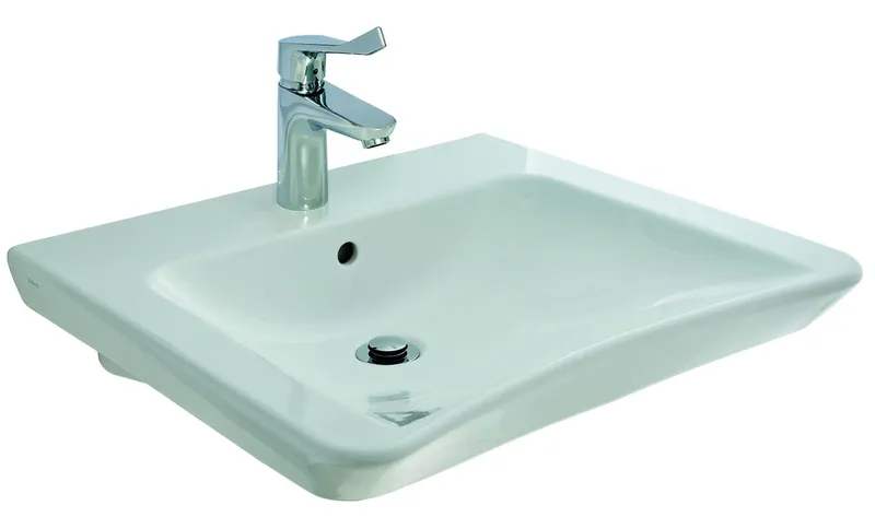 sanibel CARE-Waschtisch mit CLEAN 650x560mm A14 weiß