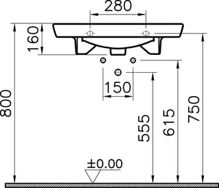 sanibel CARE-Waschtisch 650x560mm A14 weiß – Bild 2