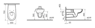 sanibel CARE-Wand-Tiefspülklosett 700mm A14 spülrandlos weiß – Bild 2