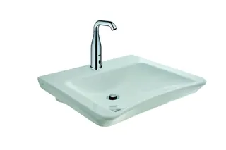 sanibel CARE-Waschtisch mit Hahnloch ohne Überlauf 600x545mm A14 weiß