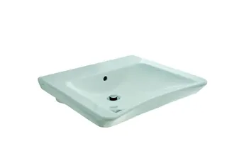 sanibel CARE-Waschtisch ohne Hahnloch mit Überlauf 600x545mm A14 weiß