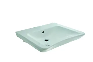 sanibel CARE-Waschtisch mit CLEAN o. HL mit Überlauf 600x545mm A14 weiß