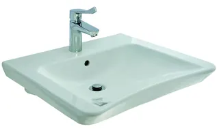 sanibel CARE-Waschtisch mit CLEAN m. HL ohne Überlauf 650x560mm A14 weiß