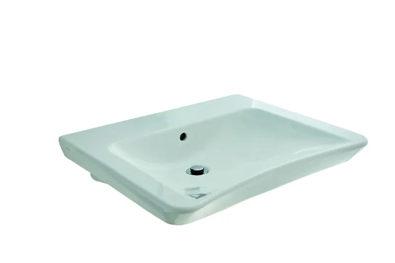 sanibel CARE-Waschtisch ohne Hahnloch mit Überlauf 650x560mm A14 weiß