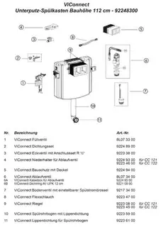 Villeroy & Boch Unterputz-Spülkasten ViConnect 124x735x528mm für Nassbau – Bild 3