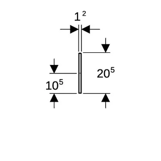Geberit Bambini Dekorblende, Front für 4 Waschtisch-Arm., tieferes Becken links, rot – Bild 4