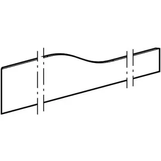 Geberit Bambini Dekorblende, Front für 4 Waschtisch-Arm., tieferes Becken rechts, weiß – Bild 3